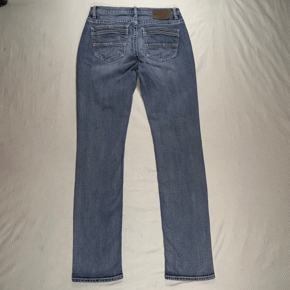 BKE Mens Straight Leg Medium Wash Denim Jeans Blue Contrast Stitch 32x32 No Tags - Picture 7 of 8